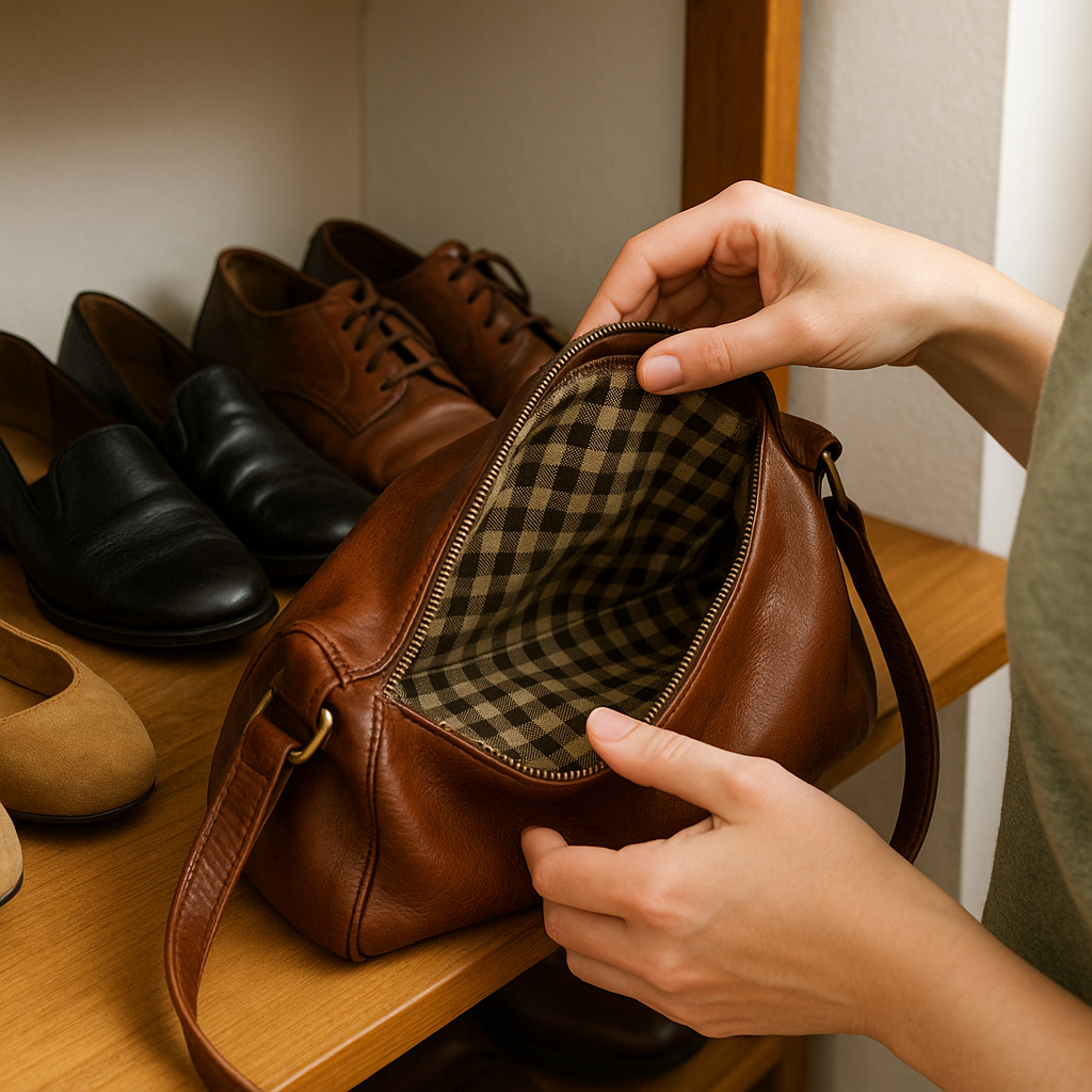 The quarantine shelf: shoes, bags, and the smell problem