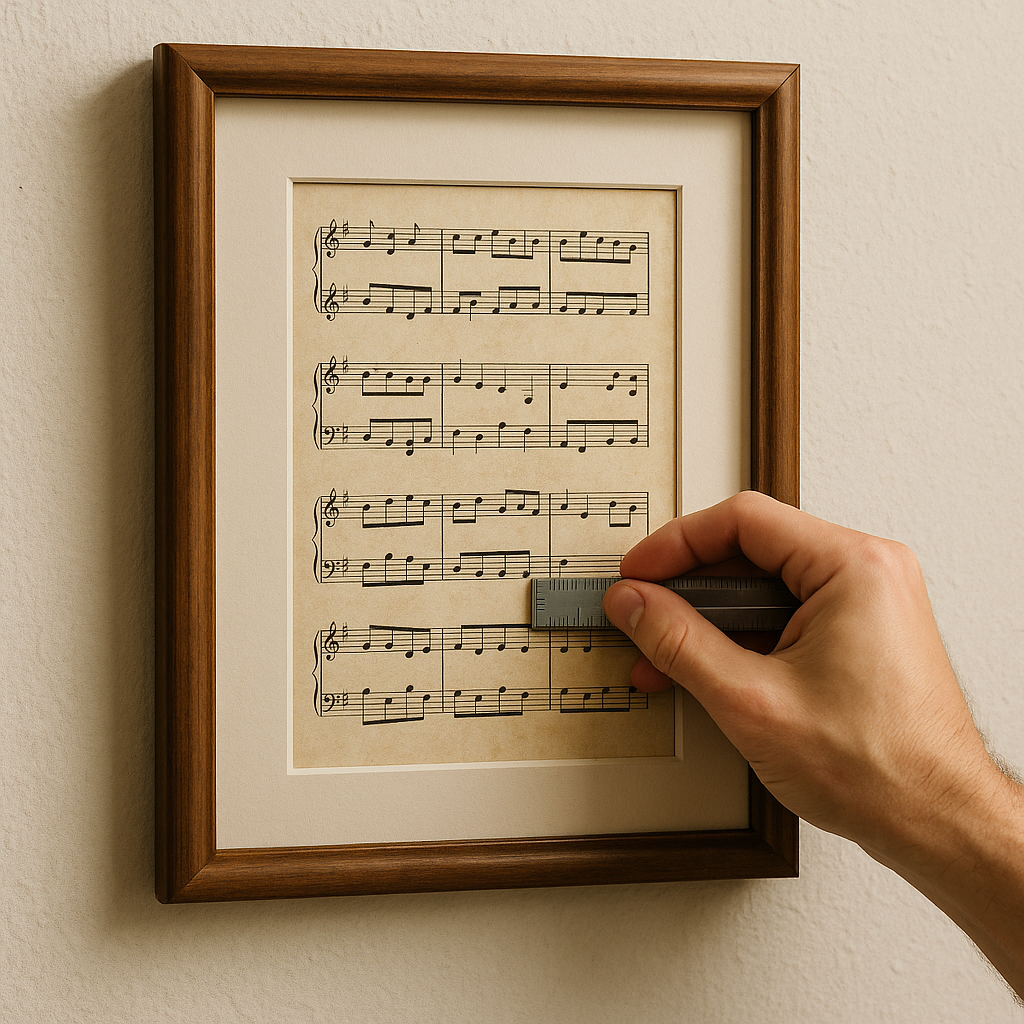 Sheet-music or book-page art that doesn't scream "dorm room"