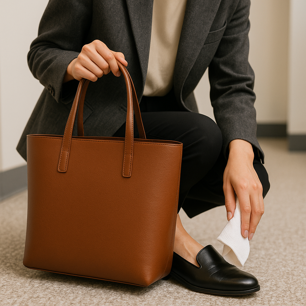 Polish on purpose: leather shoes and one bag that never slumps