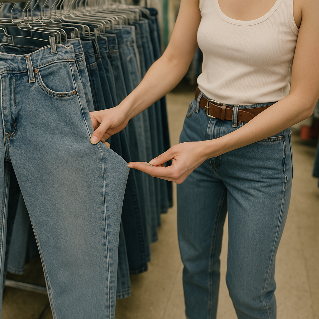 How I thrift denim that nods to the 90s without going full time capsule
