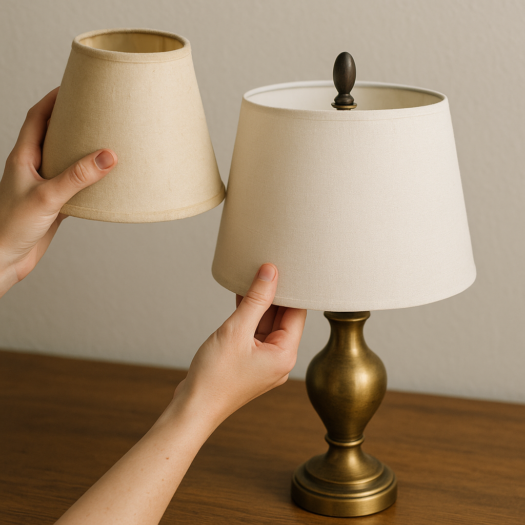 Lamp redo: swap the shade, not the whole lamp