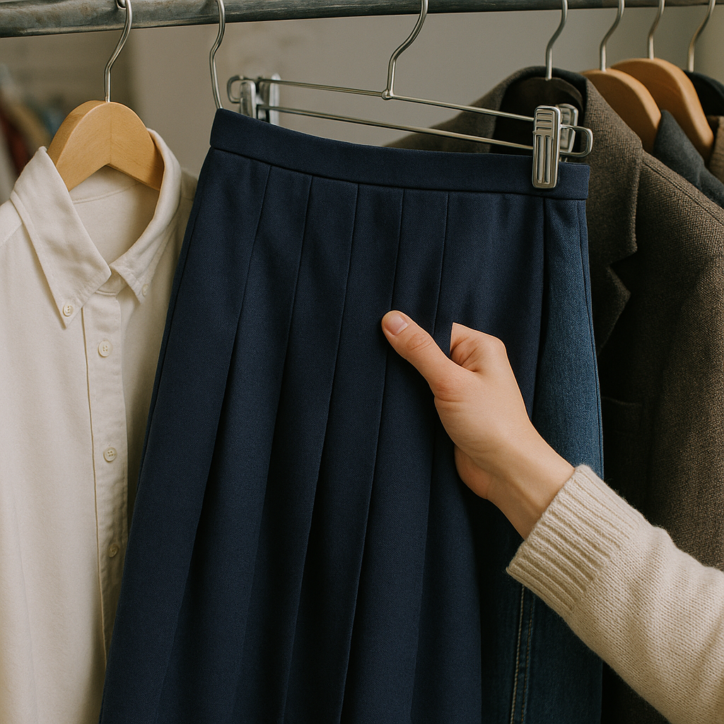 Build your capsule from a "fabric family," not an era