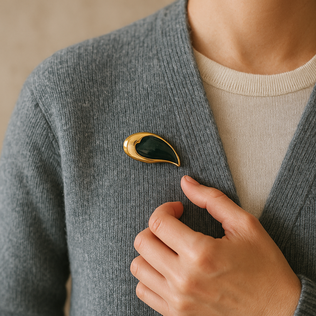 Clip-on brooches that don't wreck your knits