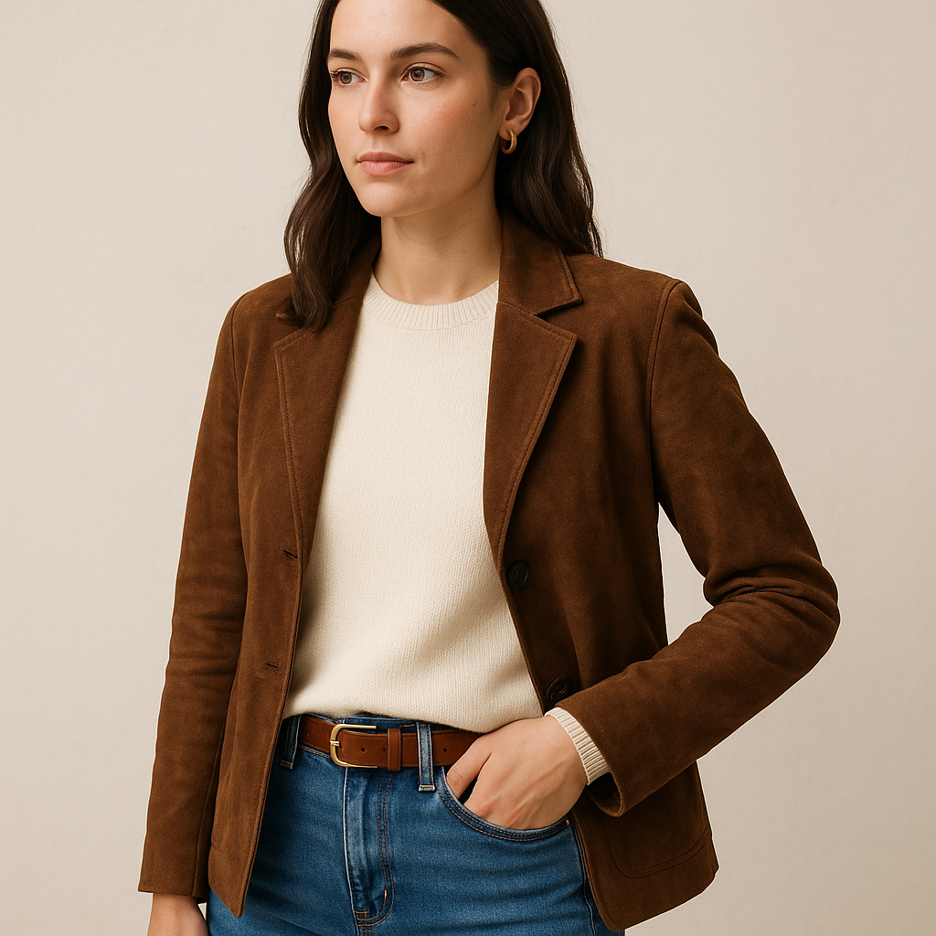 Cream + chocolate + denim that isn't too blue