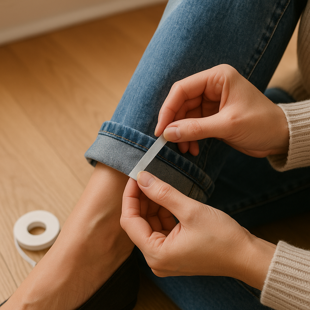 Washable hem tape for a try-on hem (not a forever one)