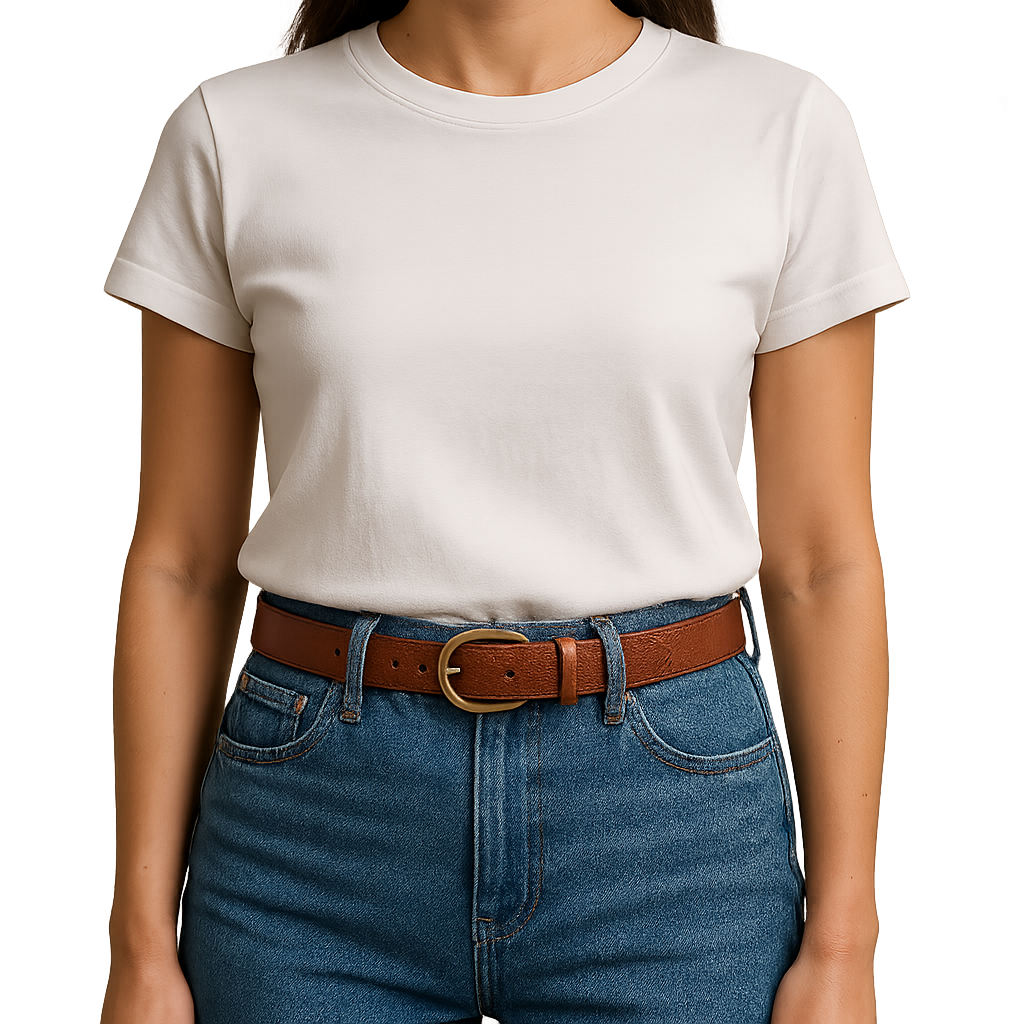 A belt that makes the outfit look finished